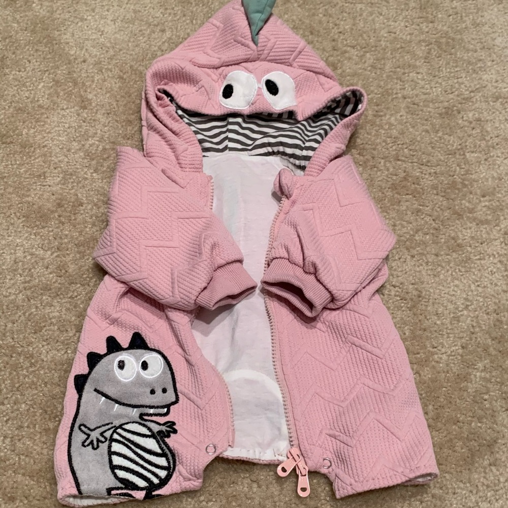 Handcrafted dinosaur 12 month jacket